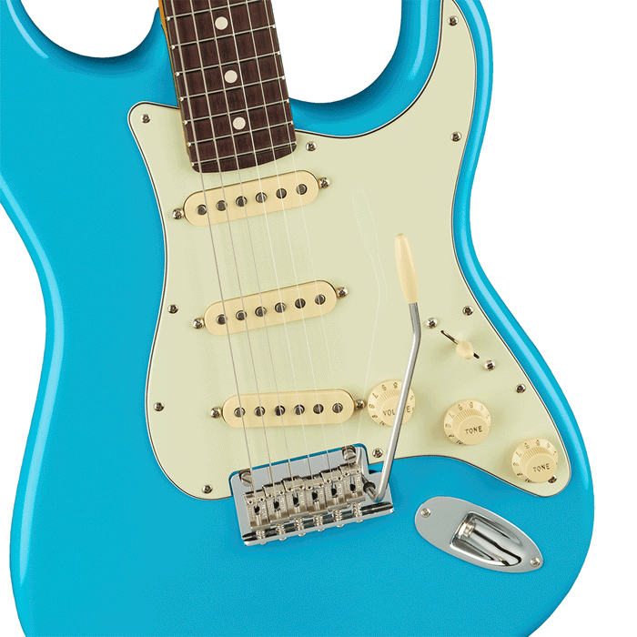 Guitarra Eléctrica Fender American Professional II Stratocaster con mástil de palo de rosa - Miami Blue