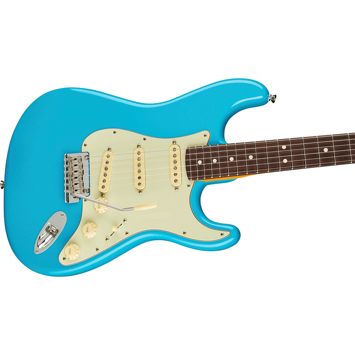 Guitarra Eléctrica Fender American Professional II Stratocaster con mástil de palo de rosa - Miami Blue