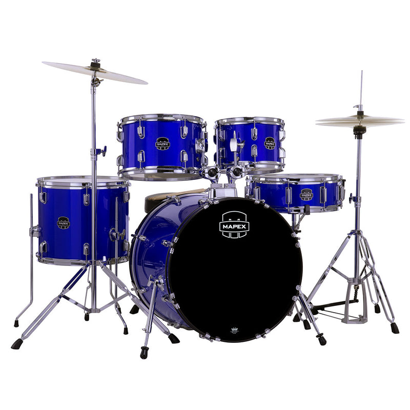 Batería Acústica Mapex Comet Shell Pack de 5 Piezas CM5044FTCIB-SC - Indigo Blue (INCLUYE HARDWARE Y PLATILLOS)
