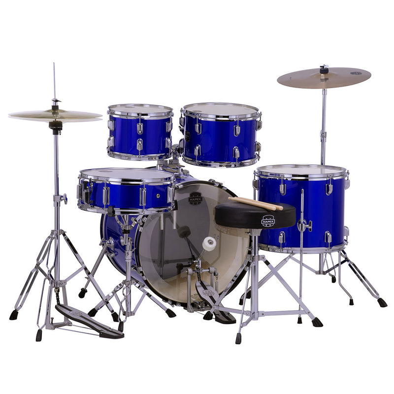 Batería Acústica Mapex Comet Shell Pack de 5 Piezas CM5044FTCIB-SC - Indigo Blue (INCLUYE HARDWARE Y PLATILLOS)