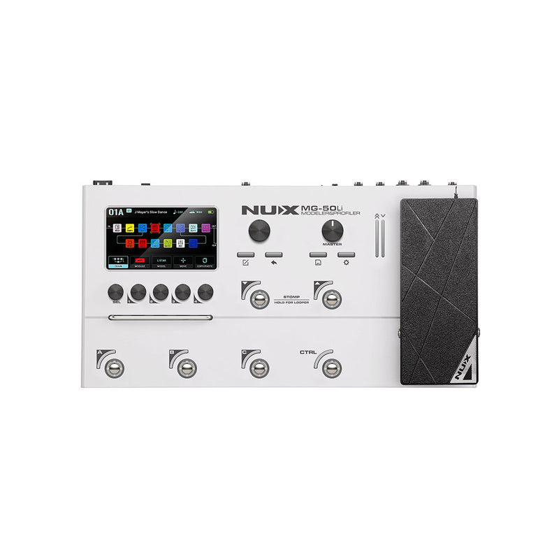 Pedalera Multiefecto y Modelador NUX MG-50Li - White