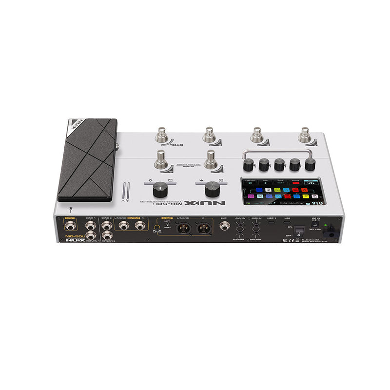 Pedalera Multiefecto y Modelador NUX MG-50Li - White