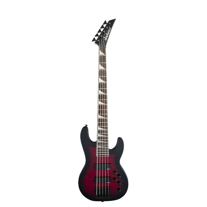 Bajo Eléctrico Jackson JS Series Concert Bass JS3VQ con mástil de amaranto - Transparent Red Burst