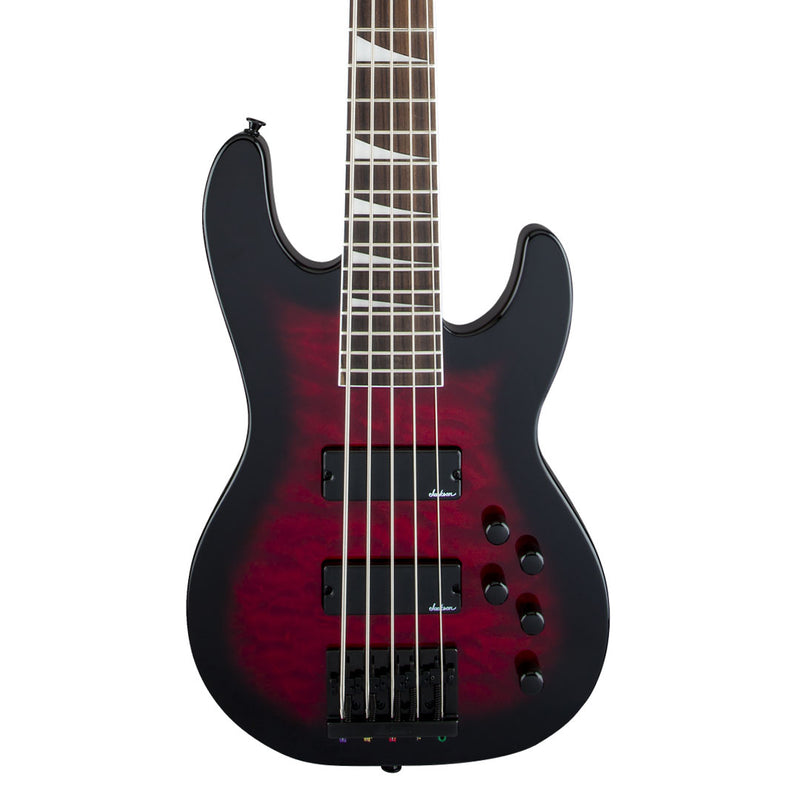 Bajo Eléctrico Jackson JS Series Concert Bass JS3VQ con mástil de amaranto - Transparent Red Burst