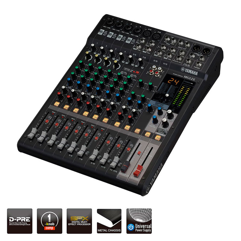 Mezcladora Yamaha Serie MG MG12X CV de 12 canales