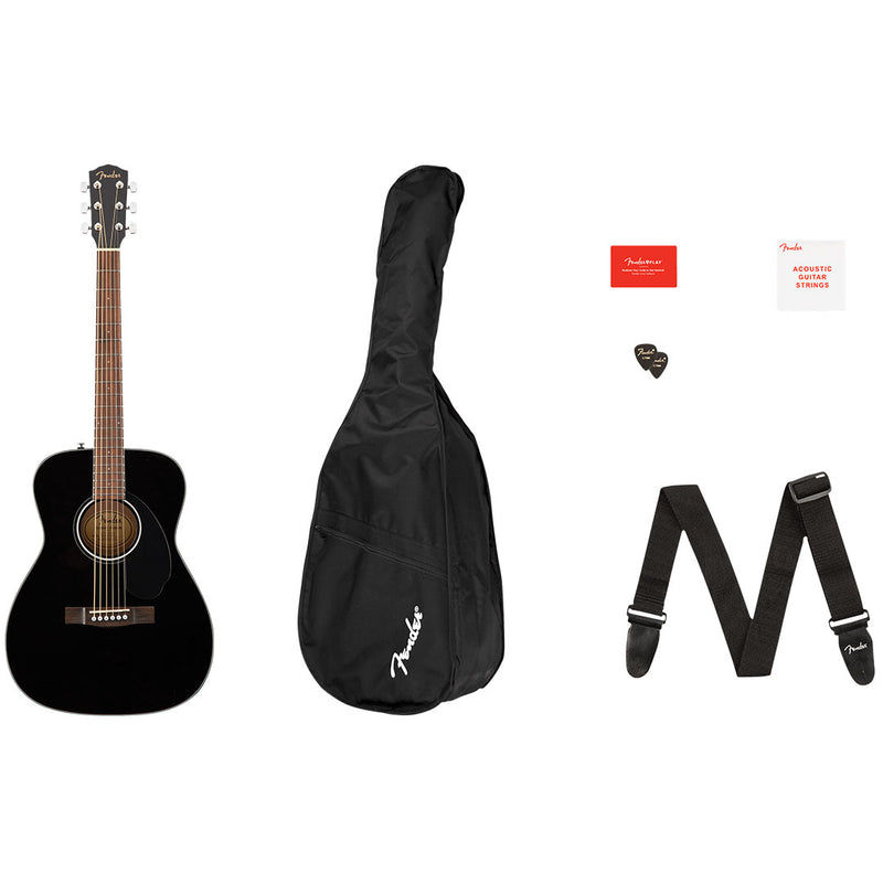 Pack de Guitarra Acústica Fender CC-60S Concert Pack (V2) - Black
