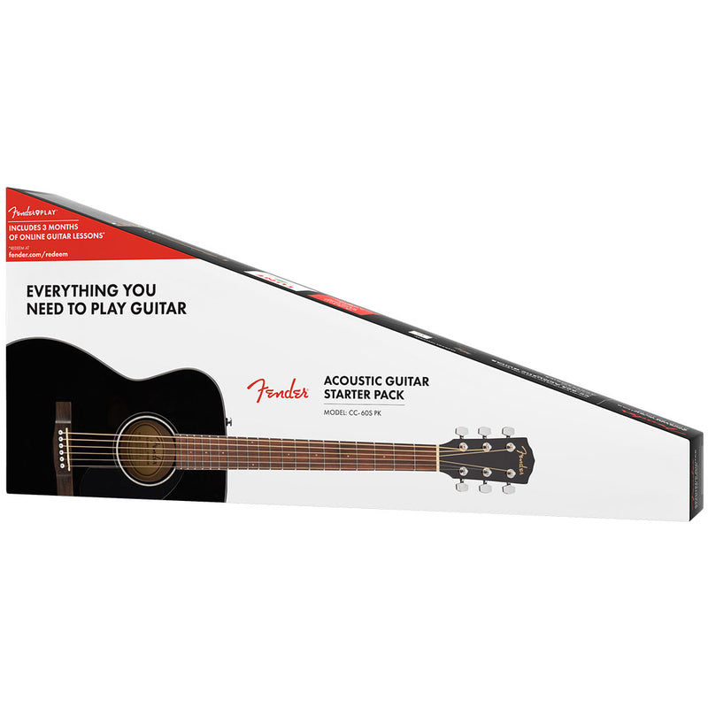 Pack de Guitarra Acústica Fender CC-60S Concert Pack (V2) - Black
