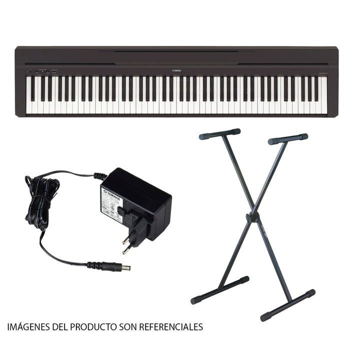 Pack Piano Digital Yamaha P-45 Black (incluye adaptador Yamaha y soporte)