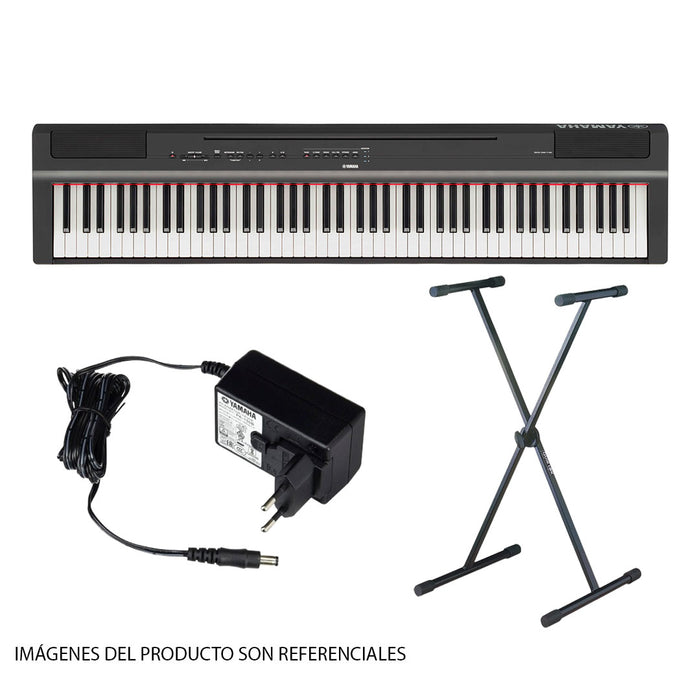 Pack Piano Digital Yamaha P-125 A - Negro (incluye adaptador Yamaha y soporte)