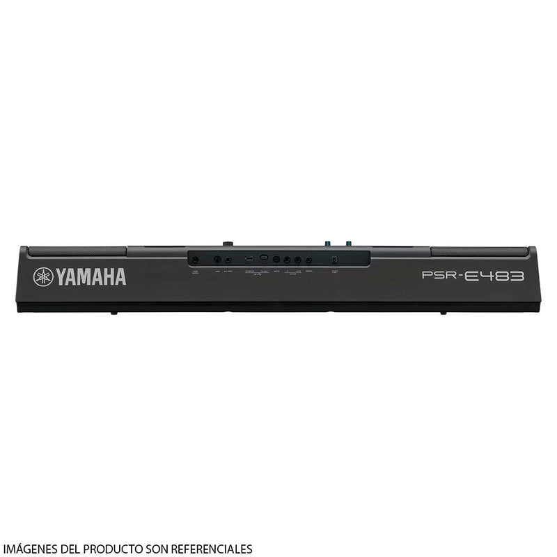Teclado Portátil Yamaha PSR-E483 de 61 Teclas (incluye adaptador de corriente Yamaha)