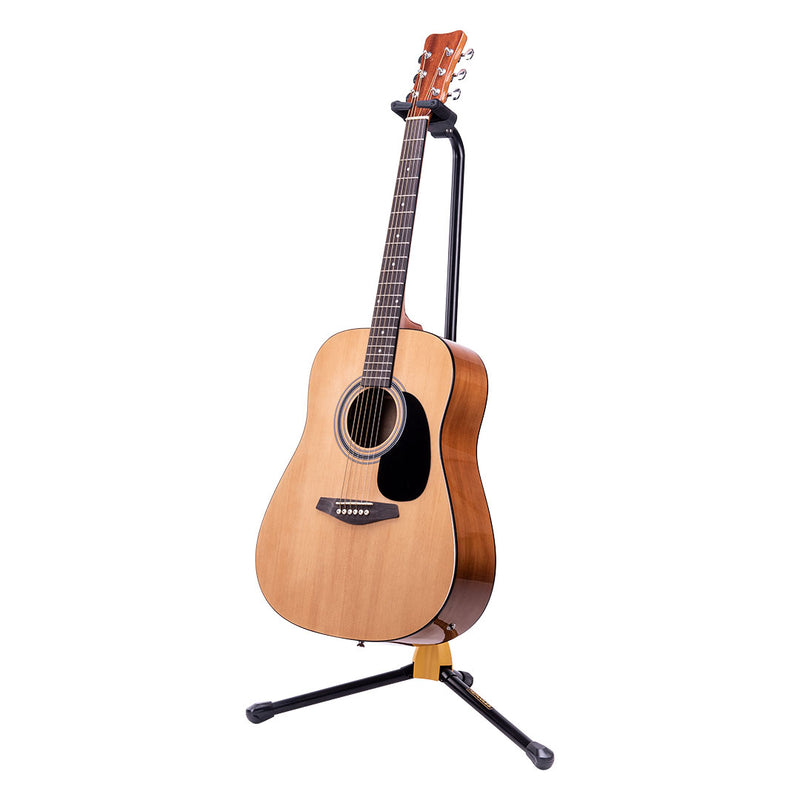 Soporte de Guitarra Hercules GS412B PLUS con respaldo y sistema de agarre