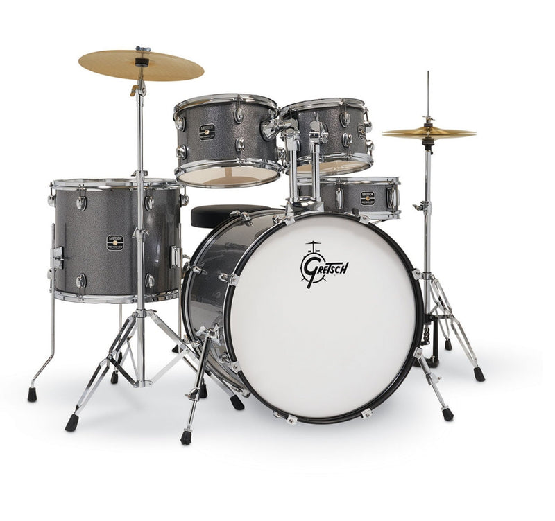 Batería Acústica Renegade - Grey Sparkle, 5 piezas RG-E625GS (INCLUYE HARDWARE Y PLATILLOS)