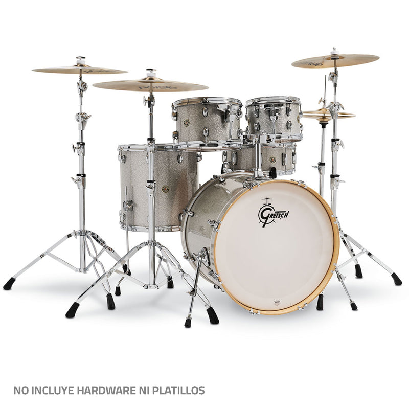 Batería Acústica Gretsch Catalina Maple - Silver Sparkle, Shell Pack de 5 piezas CM1-E825-SS (NO INCLUYE HARDWARE NI PLATILLOS)