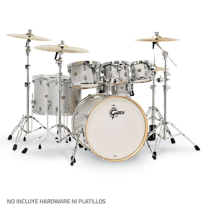 Batería Acústica Gretsch Catalina Maple - Silver Sparkle, Shell Pack de 7 piezas CM1-E826P-SS (NO INCLUYE HARDWARE NI PLATILLOS)