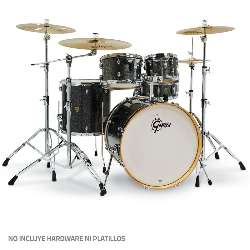 Batería Acústica Gretsch Catalina Maple - Black Stardust, Shell Pack de 5 piezas CM1-E825-BS (NO INCLUYE HARDWARE NI PLATILLOS)