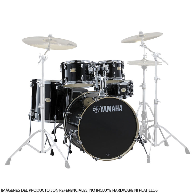 Batería Acústica Yamaha Stage Custom SBP2F5 RB Shell Pack de 5 piezas (NO INCLUYE HARDWARE NI PLATILLOS) - Raven Black