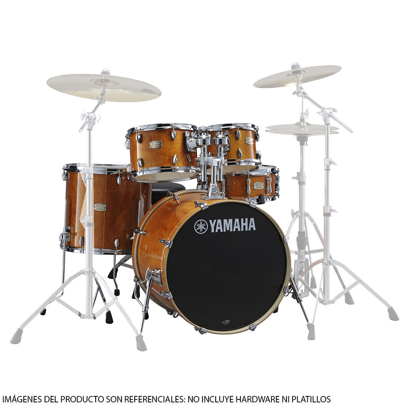 Batería Acústica Yamaha Stage Custom SBP2F5 HA Shel Packk de 5 piezas (NO INCLUYE HARDWARE PLATILLOS) - Honey Amber