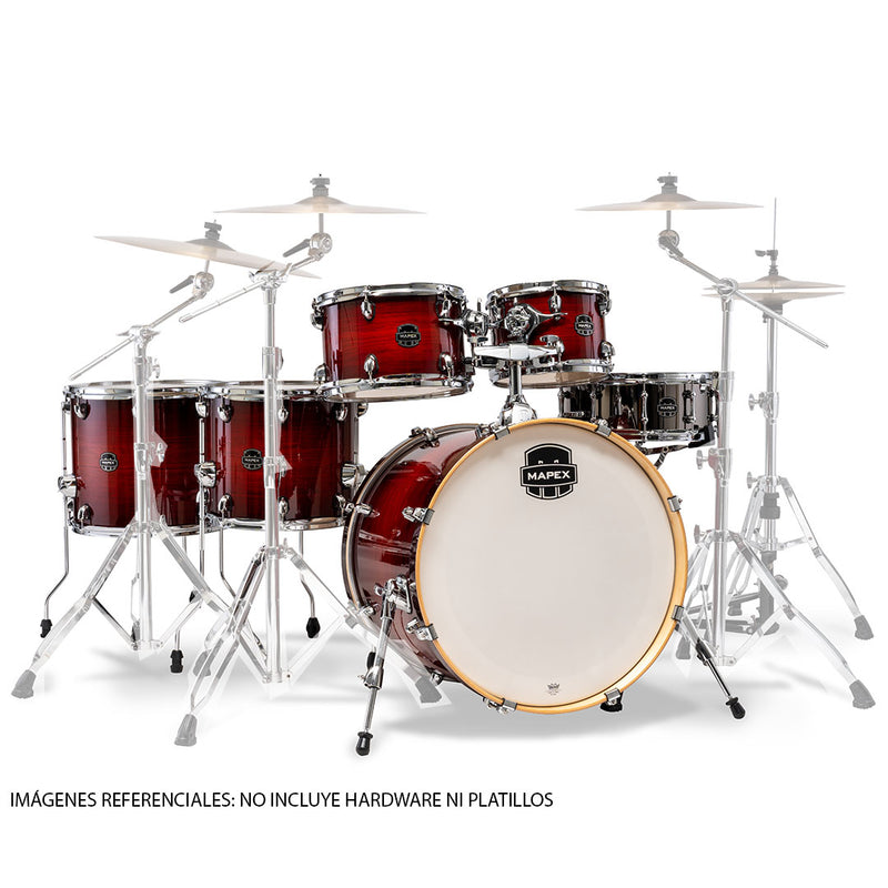 Batería Acústica Mapex Armory AR628SFUVNR Shell Pack de 6 Piezas - Red Onyx Burst