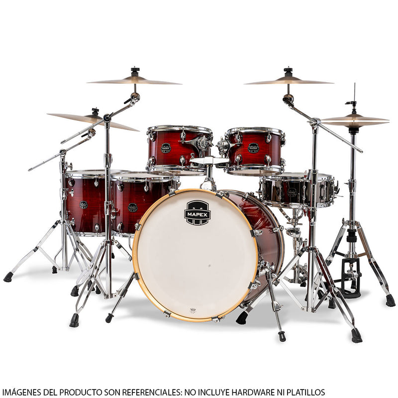 Batería Acústica Mapex Armory AR628SFUVNR Shell Pack de 6 Piezas - Red Onyx Burst (NO INCLUYE HARDWARE NI PALTILLOS)