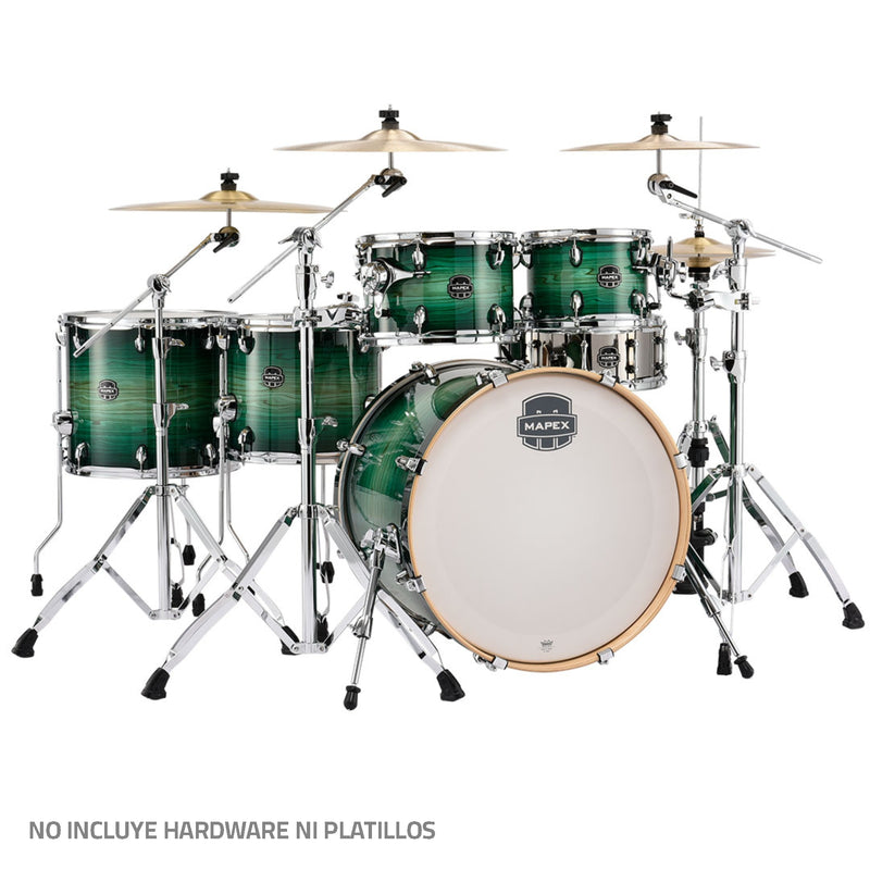 Batería Acústica Mapex Armory - Emerald Burst, Shell Pack de 6 piezas AR628SFUFG (NO INCLUYE HARDWARE NI PLATILLOS)