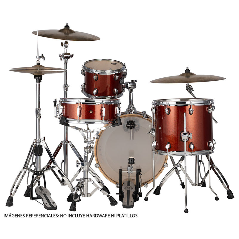 Batería Acústica Mapex Mars Birch MA486SOR Shell Pack de 4 piezas - Blood Orange Sparkle (NO INCLUYE HARDWARE NI PLATILLOS)
