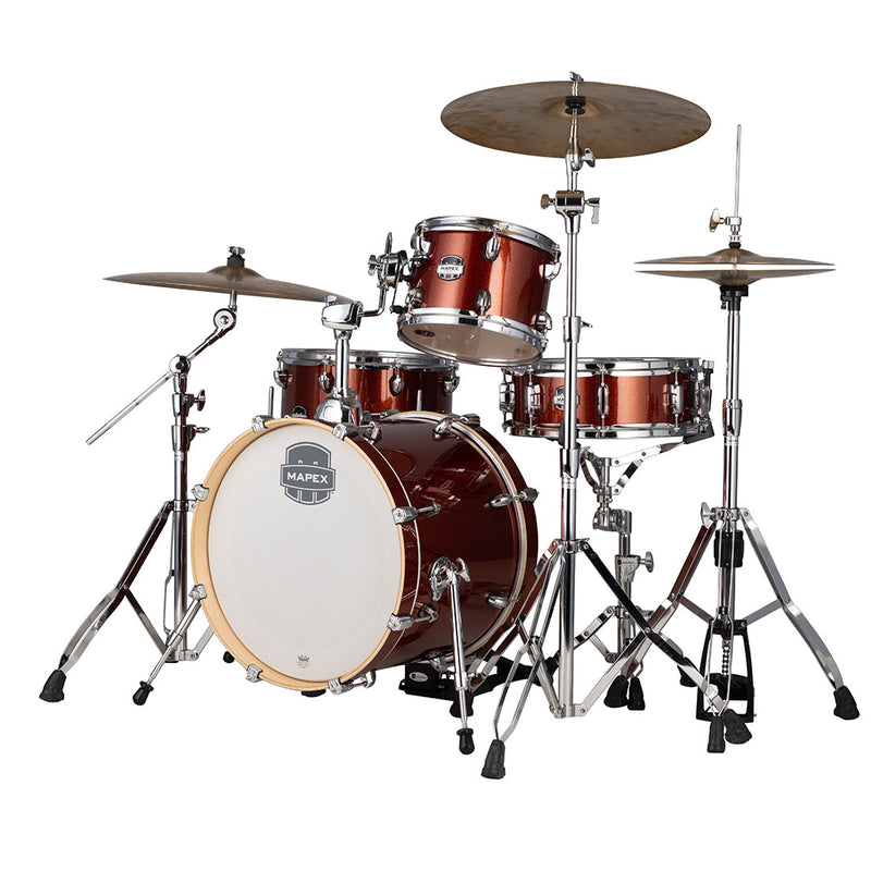 Batería Acústica Mapex Mars Birch MA486SOR Shell Pack de 4 piezas - Blood Orange Sparkle (NO INCLUYE HARDWARE NI PLATILLOS)