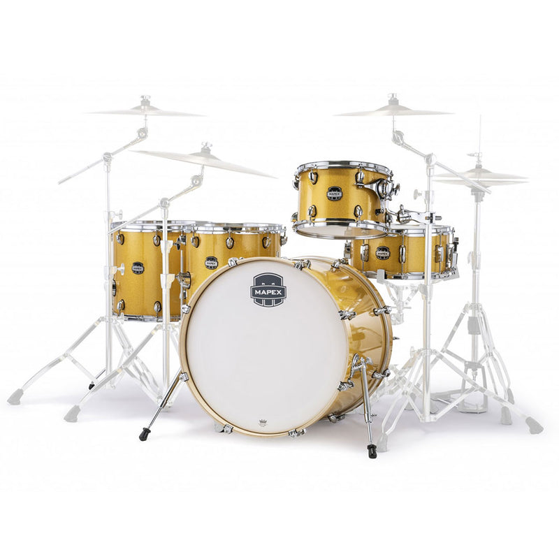 Batería Acústica Mapex Mars Birch MA528SFYD Shell Pack de 5 piezas - Sunflower Sparkle (NO INCLUYE HARDWARE NI PLATILLOS)