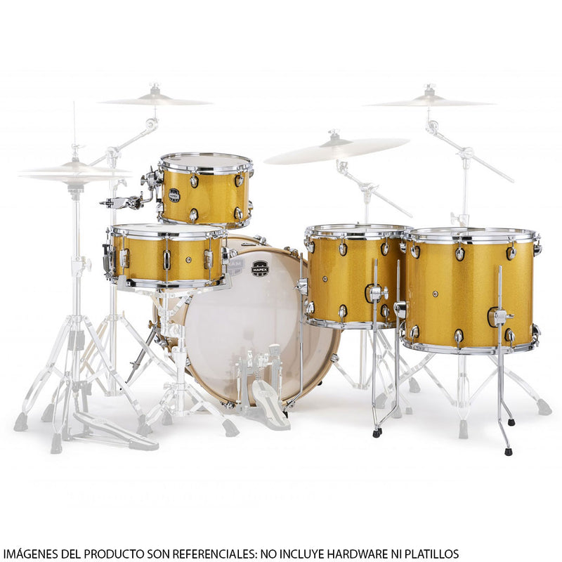 Batería Acústica Mapex Mars Birch MA528SFYD Shell Pack de 5 piezas - Sunflower Sparkle (NO INCLUYE HARDWARE NI PLATILLOS)