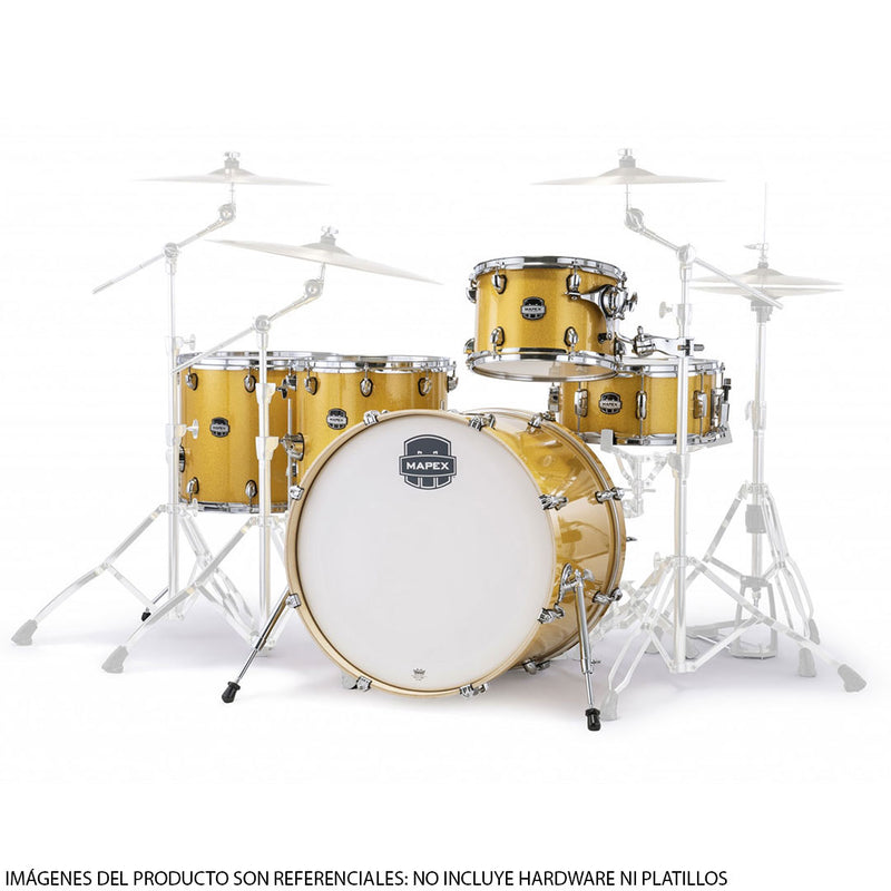 Batería Acústica Mapex Mars Birch MA528SFYD Shell Pack de 5 piezas - Sunflower Sparkle (NO INCLUYE HARDWARE NI PLATILLOS)