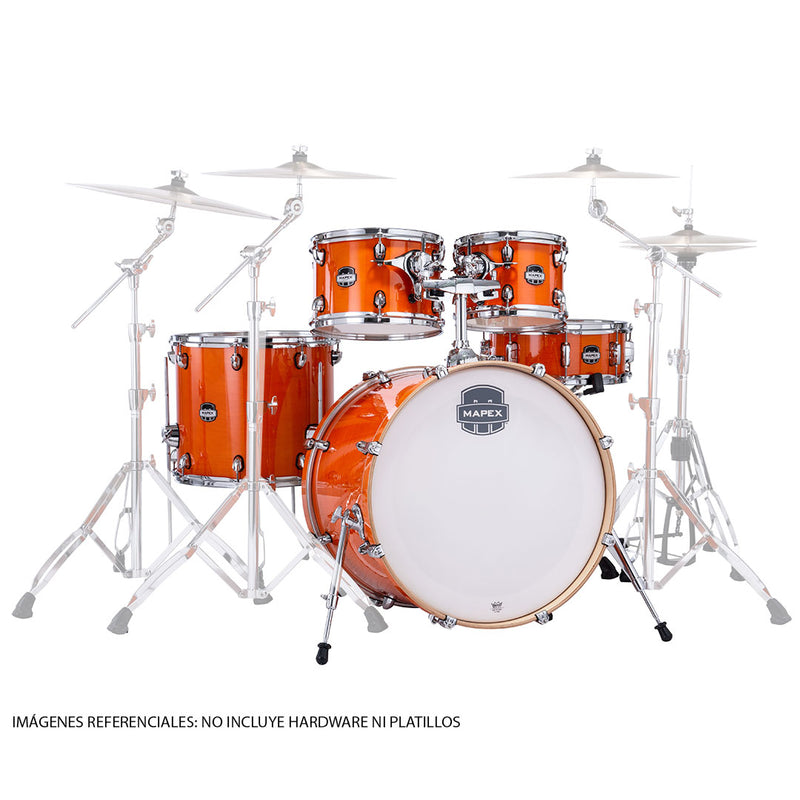 Batería Acústica Mapex Mars Maple MM529SFOG Shell Pack de 5 piezas - Glossy Amber (NO INCLUYE HARDWARE NI PLATILLOS)