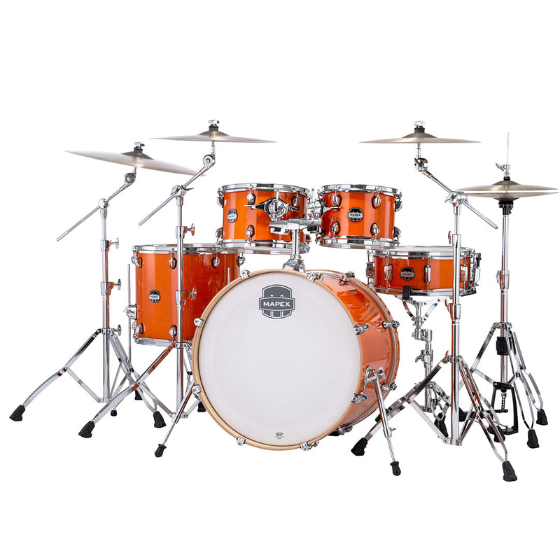 Batería Acústica Mapex Mars Maple MM529SFOG Shell Pack de 5 piezas - Glossy Amber (NO INCLUYE HARDWARE NI PLATILLOS)