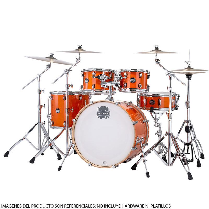 Batería Acústica Mapex Mars Maple MM529SFOG Shell Pack de 5 piezas - Glossy Amber (NO INCLUYE HARDWARE NI PLATILLOS)