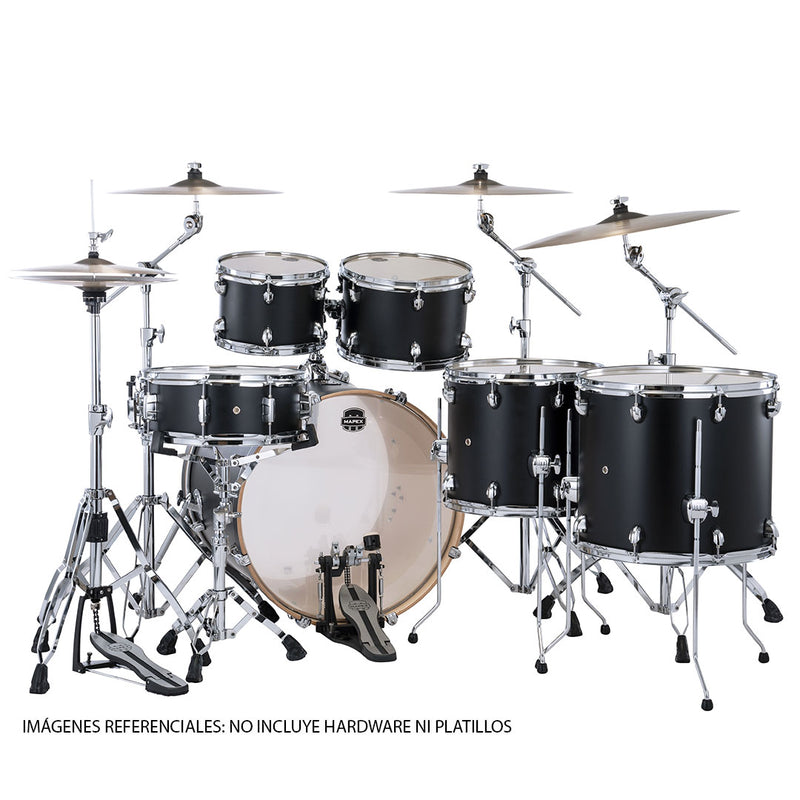 Batería Acústica Mapex Mars Maple Shell Pack de 6 piezas MM628SFUKD - Matte Black (NO INCLUYE HARDWARE NI PLATILLOS)