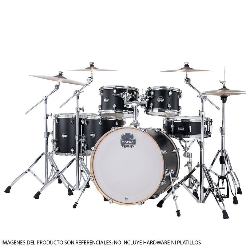 Batería Acústica Mapex Mars Maple Shell Pack de 6 piezas MM628SFUKD - Matte Black (NO INCLUYE HARDWARE NI PLATILLOS)