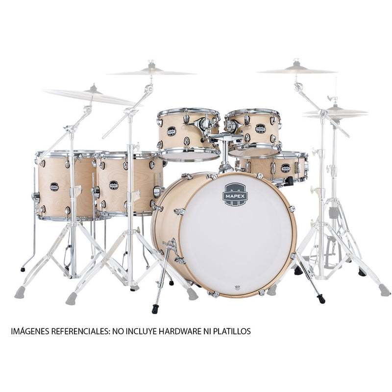 Batería Acústica Mapex Mars Maple MM628SFUNW Shell Pack de 6 piezas - Natural Satin Wood (NO INCLUYE HARDWARE NI PLATILLOS)