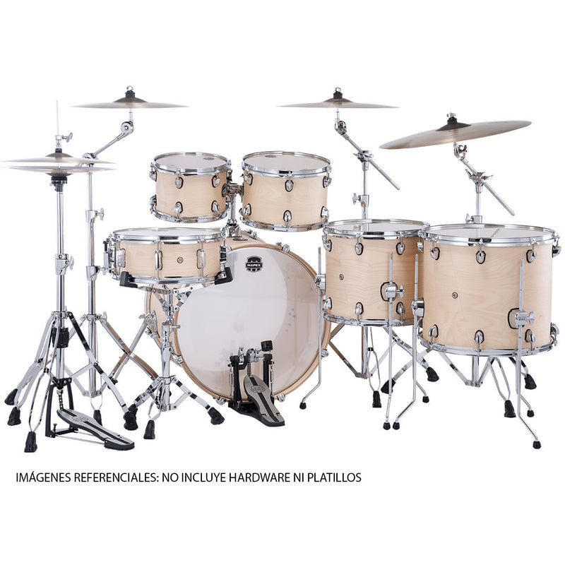 Batería Acústica Mapex Mars Maple MM628SFUNW Shell Pack de 6 piezas - Natural Satin Wood (NO INCLUYE HARDWARE NI PLATILLOS)