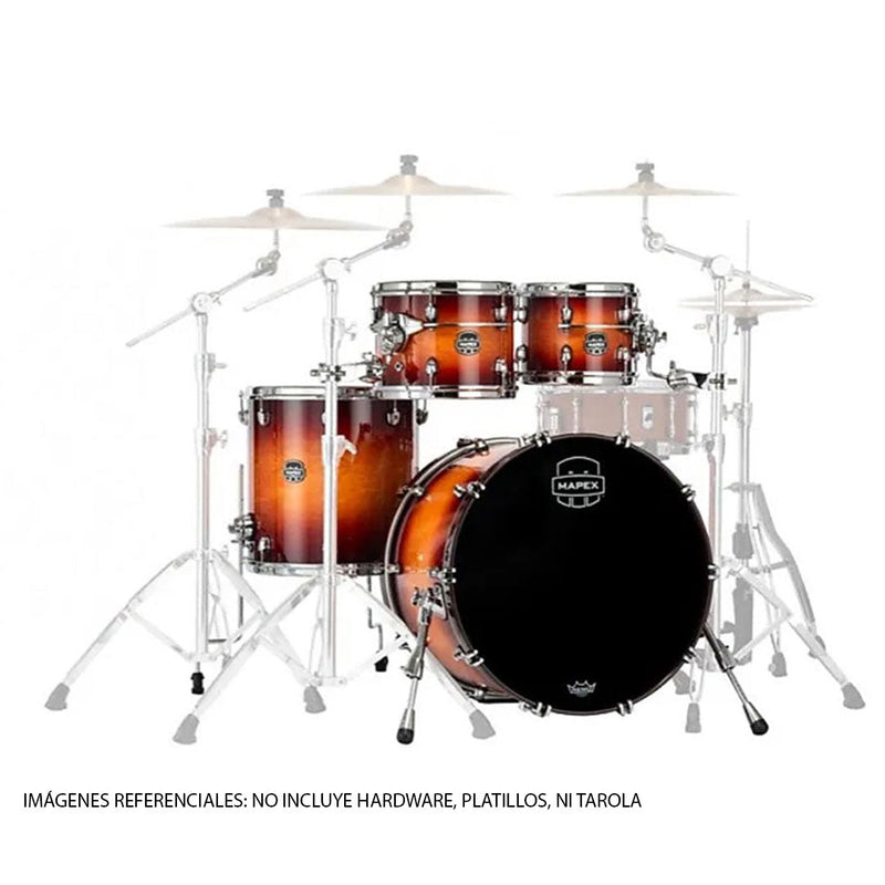 Batería Acústica Mapex Saturn Evolution Shell Pack de 4 piezas SE529XMPO - Exotic Sunburst Lacquer (NO INCLUYE HARDWARE NI PLATILLOS, NI TAROLA)