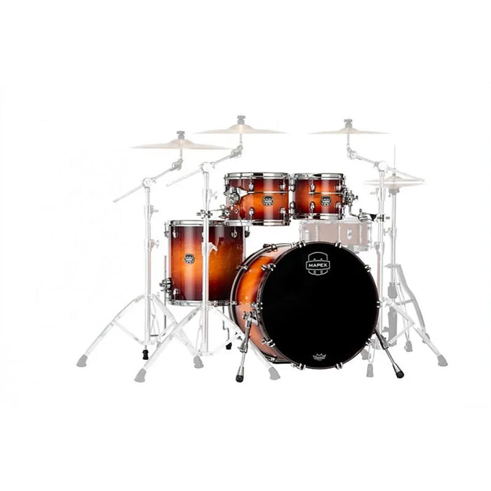 Batería Acústica Mapex Saturn Evolution - Exotic Sunburst Lacquer, Shell Pack de 4 piezas SE529XMPO (NO INCLUYE HARDWARE NI PLATILLOS, NI TAROLA)