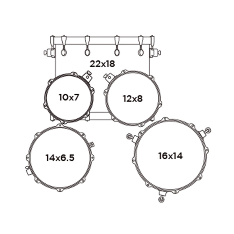 Batería Acústica Mapex Mars Birch MA529SFMI Shell Pack de 5 piezas - Twilight Sparkle (NO INCLUYE HARDWARE NI PLATILLOS)