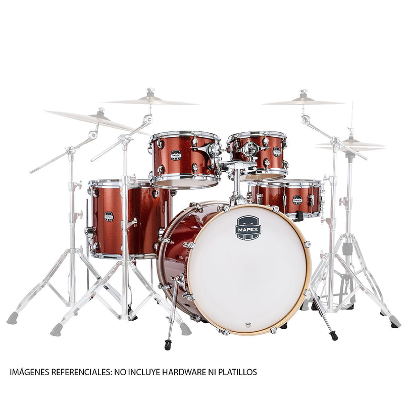 Batería Acustica Mapex Mars Birch MA529SFOR Shell Pack de 5 piezas - Blood Orange Sparkle (NO INCLUYE HARDWARE NI PLATILLOS)
