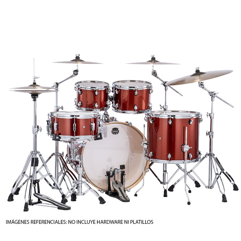 Batería Acustica Mapex Mars Birch MA529SFOR Shell Pack de 5 piezas - Blood Orange Sparkle (NO INCLUYE HARDWARE NI PLATILLOS)