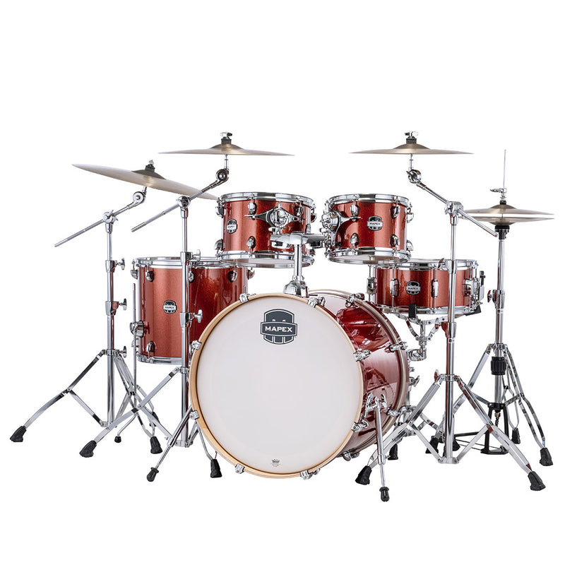 Batería Acustica Mapex Mars Birch MA529SFOR Shell Pack de 5 piezas - Blood Orange Sparkle (NO INCLUYE HARDWARE NI PLATILLOS)