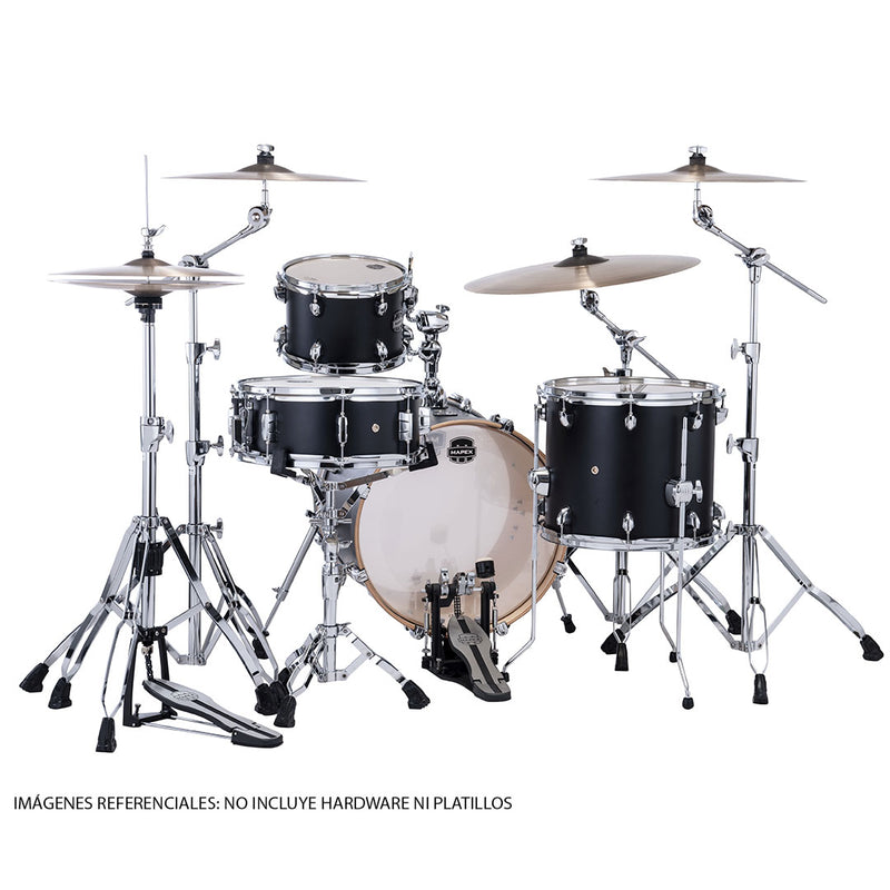 Batería Acústica Mapex Mars Maple MM486SKD Shell Pack de 4 piezas - Matte Black (NO INCLUYE HARDWARE NI PLATILLOS)