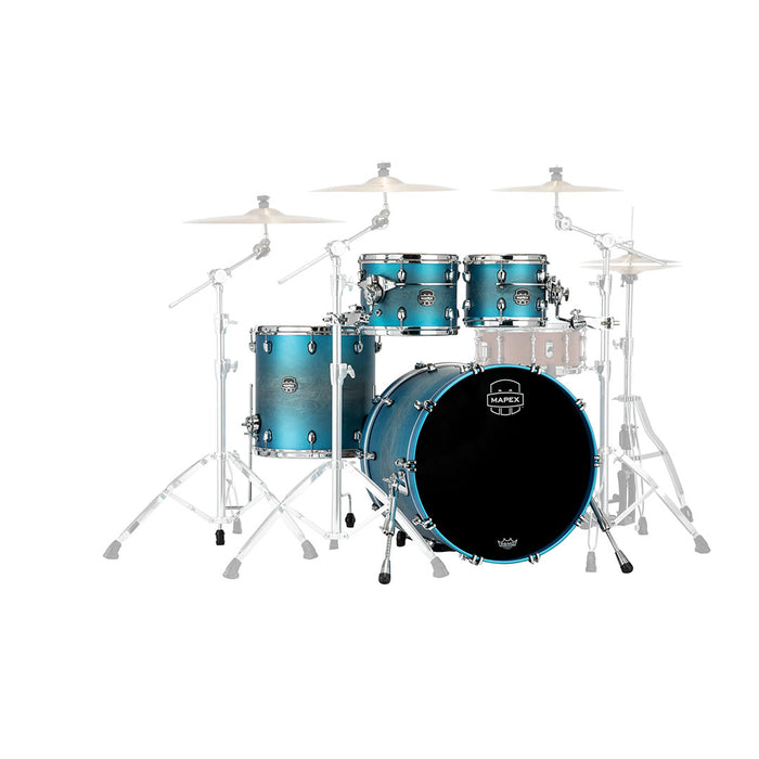 Batería Acústica Mapex Saturn Evolution SE529XMPT Shell Pack de 4 piezas - Exotic Azure Burst (NO INCLUYE HARDWARE NI PLATILLOS, NI TAROLA)