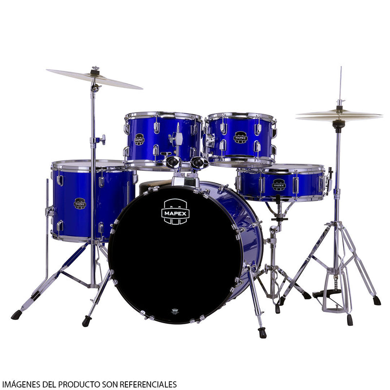Batería Acústica Mapex Comet Shell Pack de 5 Piezas CM5044FTCIB-SC - Indigo Blue (INCLUYE HARDWARE Y PLATILLOS)