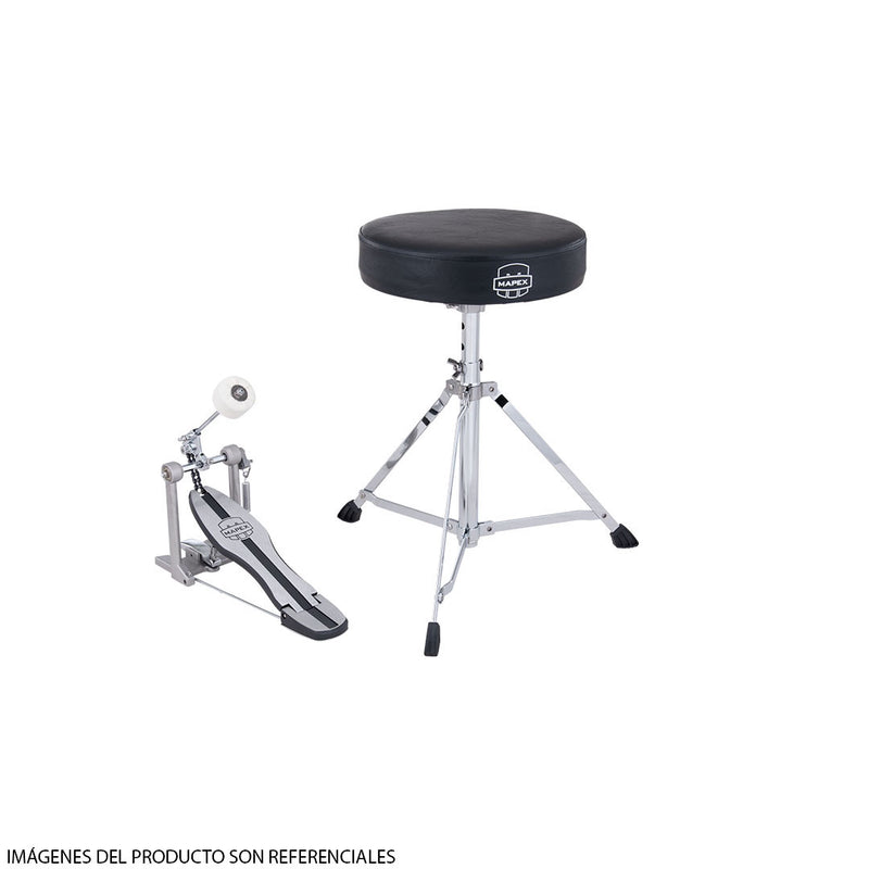Batería Acústica Mapex Comet CM5294FTCDK-SC Shell Pack de 5 piezas - Dark Black (INCLUYE HARDWARE Y PLATILLOS)