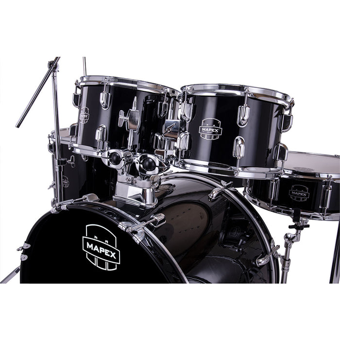 Batería Acústica Mapex Comet CM5294FTCDK-SC Shell Pack de 5 piezas - Dark Black (INCLUYE HARDWARE Y PLATILLOS)