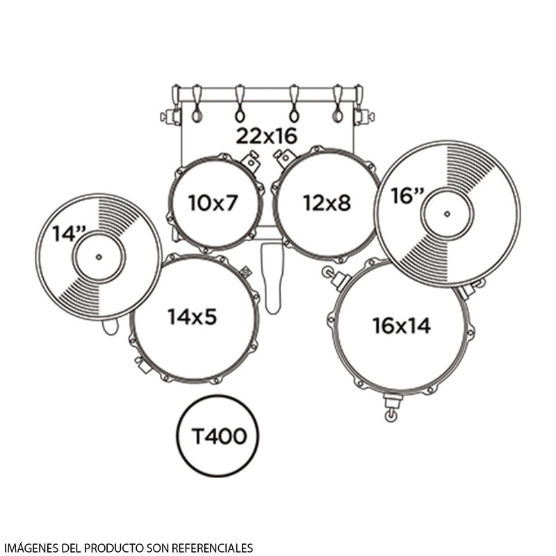 Batería Acústica Mapex Comet CM5294FTCIB-SC Shell Pack de 5 piezas - Indigo Blue (INCLUYE HARDWARE Y PLATILLOS)