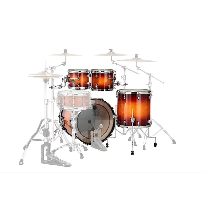 Batería Acústica Mapex Saturn Evolution - Exotic Sunburst Lacquer, Shell Pack de 4 piezas SE529XMPO (NO INCLUYE HARDWARE NI PLATILLOS, NI TAROLA)