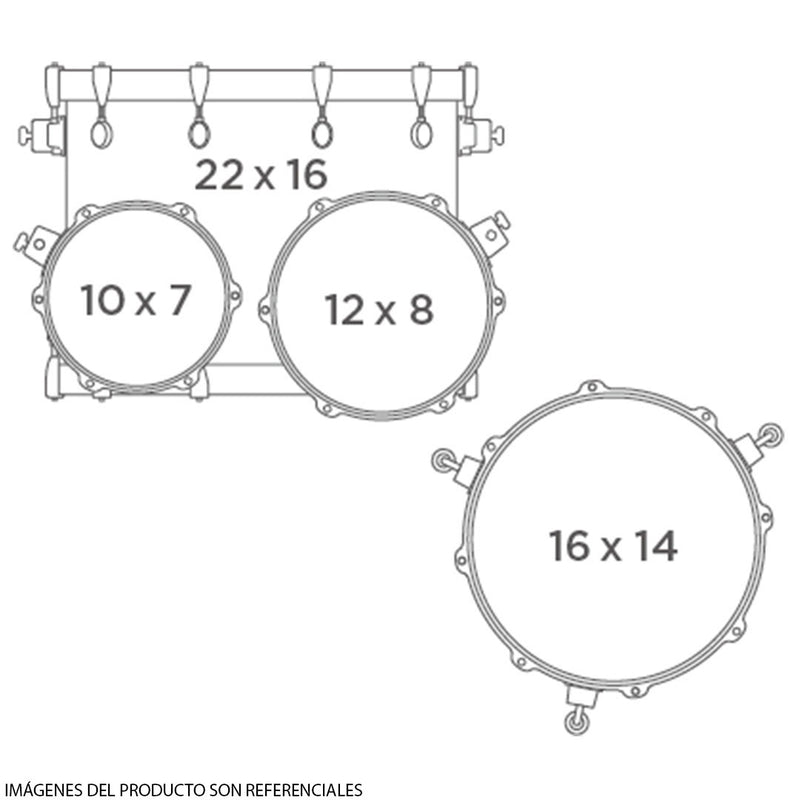 Batería Acústica Saturn Evolution Birch SE529XEBBMZ Shell Pack de 4 piezas - Exotic Night Forest Burst (NO INCLUYE HARDWARE, PLATILLOS, NI TAROLA)